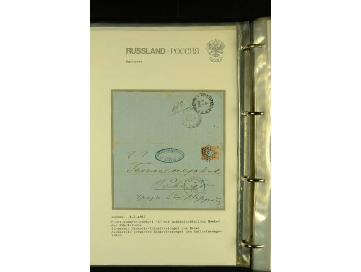 1860 / 1917 RAILWAY STATIONS (Bahnpost). The magnificent collection in two albums with 130 covers and cards, very varied with
