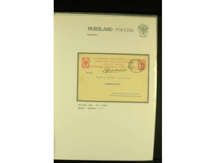 1860 / 1917 RAILWAY STATIONS (Bahnpost). The magnificent collection in two albums with 130 covers and cards, very varied with