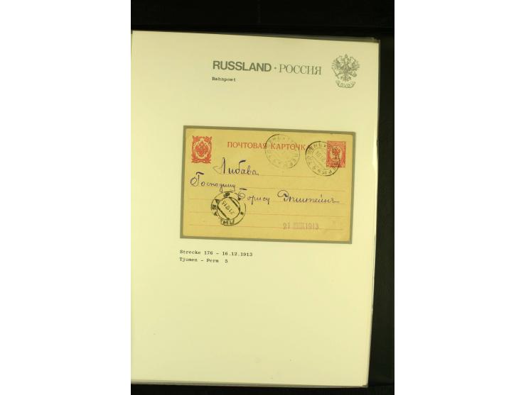 1860 / 1917 RAILWAY STATIONS (Bahnpost). The magnificent collection in two albums with 130 covers and cards, very varied with