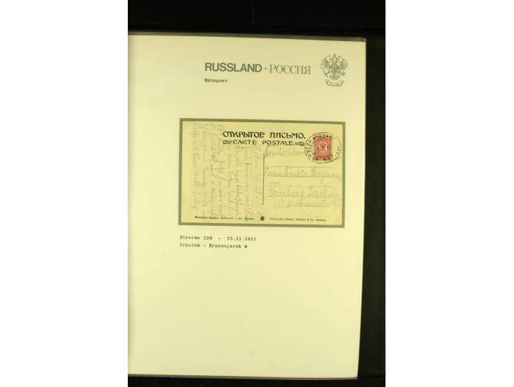 1860 / 1917 RAILWAY STATIONS (Bahnpost). The magnificent collection in two albums with 130 covers and cards, very varied with