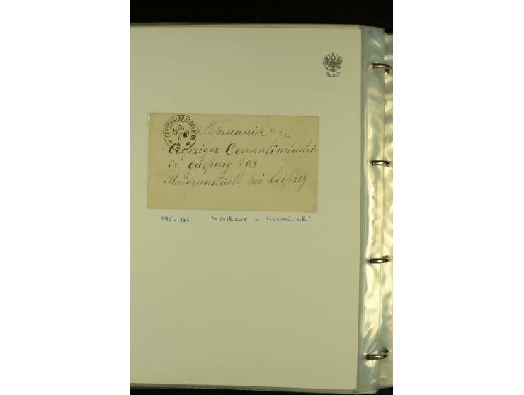 1860 / 1917 RAILWAY STATIONS (Bahnpost). The magnificent collection in two albums with 130 covers and cards, very varied with