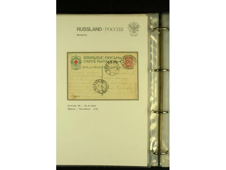 1860 / 1917 RAILWAY STATIONS (Bahnpost). The magnificent collection in two albums with 130 covers and cards, very varied with