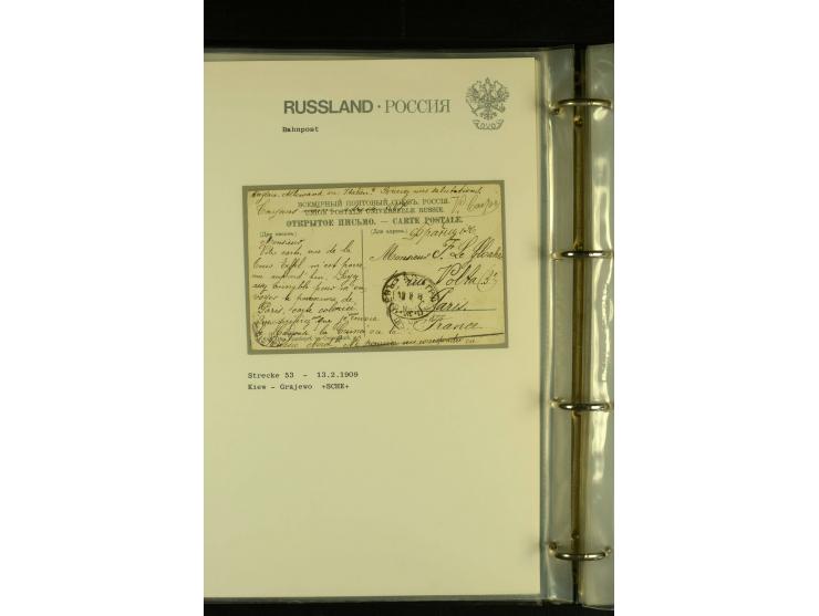 1860 / 1917 RAILWAY STATIONS (Bahnpost). The magnificent collection in two albums with 130 covers and cards, very varied with