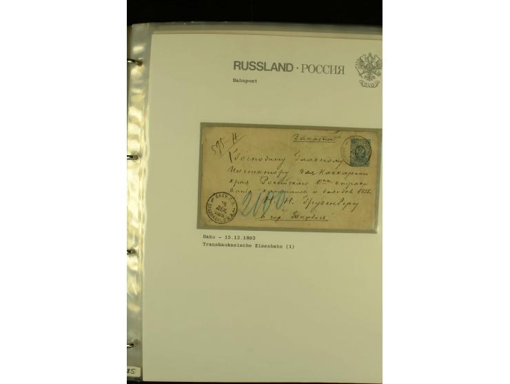 1860 / 1917 RAILWAY STATIONS (Bahnpost). The magnificent collection in two albums with 130 covers and cards, very varied with