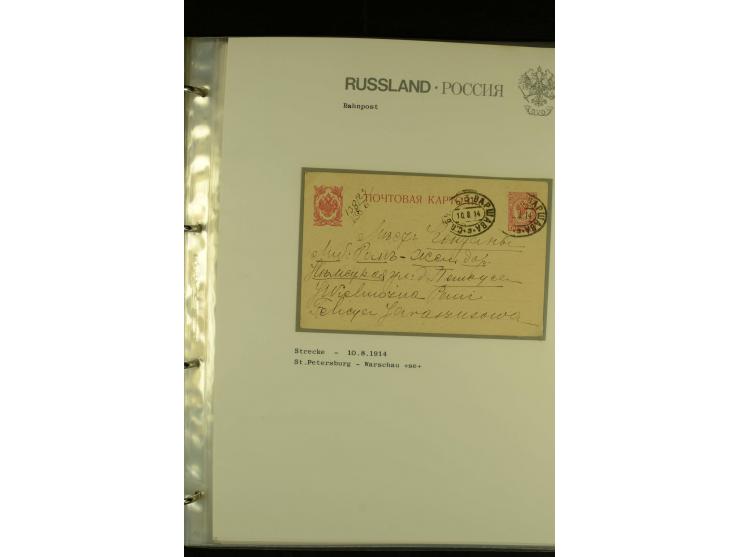 1860 / 1917 RAILWAY STATIONS (Bahnpost). The magnificent collection in two albums with 130 covers and cards, very varied with