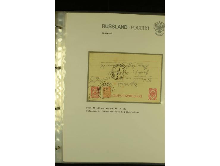 1860 / 1917 RAILWAY STATIONS (Bahnpost). The magnificent collection in two albums with 130 covers and cards, very varied with