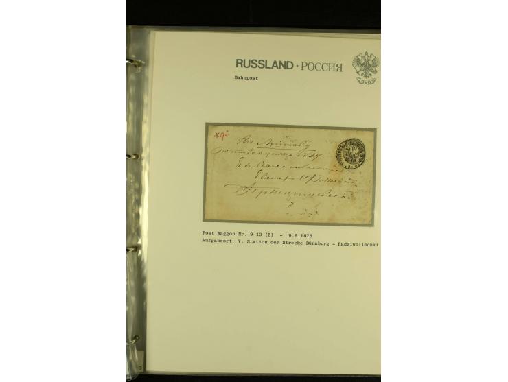 1860 / 1917 RAILWAY STATIONS (Bahnpost). The magnificent collection in two albums with 130 covers and cards, very varied with