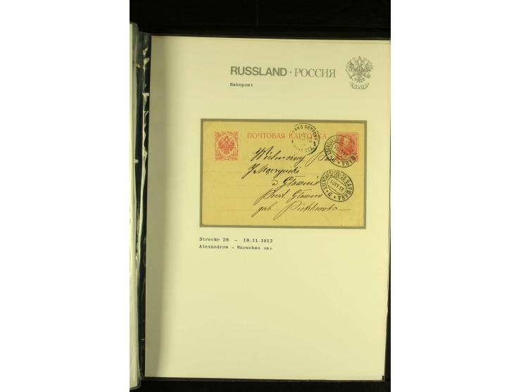1860 / 1917 RAILWAY STATIONS (Bahnpost). The magnificent collection in two albums with 130 covers and cards, very varied with