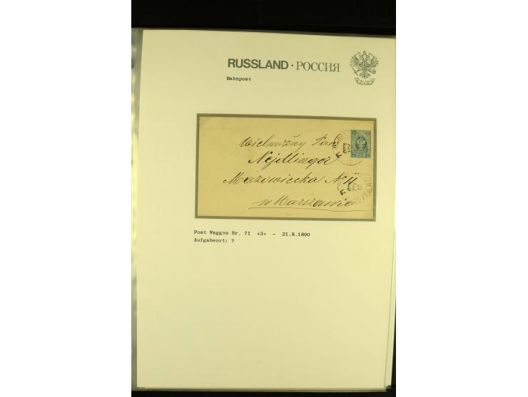1860 / 1917 RAILWAY STATIONS (Bahnpost). The magnificent collection in two albums with 130 covers and cards, very varied with