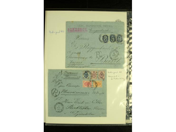 1896 / 1916 RAILWAY REGISTERED MAIL: An assembly of 13 covers illustrating registration on TPOs and at railway stations with 