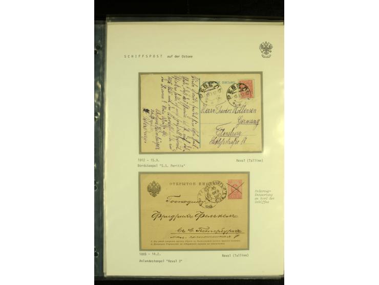 1836 / 1914 SHIP MAIL Collection of North Sea mail on album pages with 28 covers and cards of which 19 are pre - philatelic w