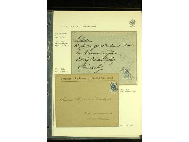 1836 / 1914 SHIP MAIL Collection of North Sea mail on album pages with 28 covers and cards of which 19 are pre - philatelic w