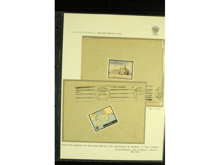 1836 / 1914 SHIP MAIL Collection of North Sea mail on album pages with 28 covers and cards of which 19 are pre - philatelic w