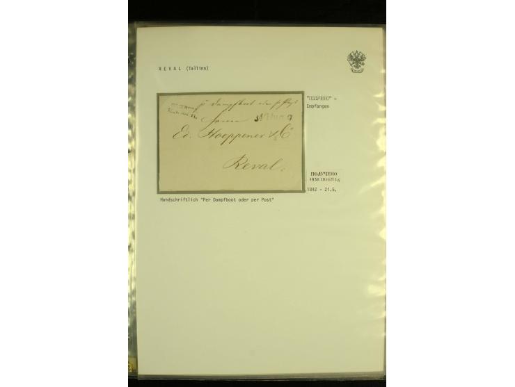 1836 / 1914 SHIP MAIL Collection of North Sea mail on album pages with 28 covers and cards of which 19 are pre - philatelic w