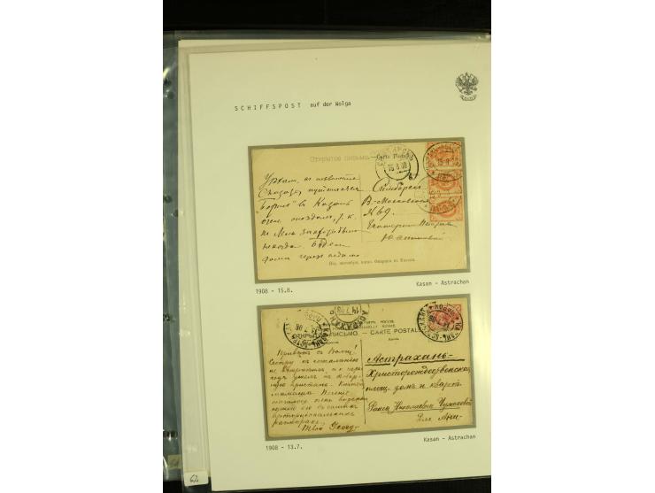 1892 / 1918 SHIP MAIL. An extensive collection of 38  covers and cards with varied ship cancellations of the Volga and Volga-