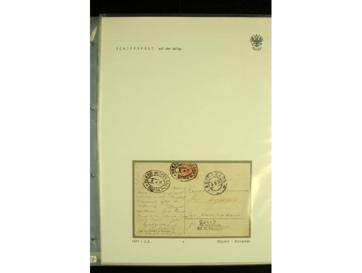 1892 / 1918 SHIP MAIL. An extensive collection of 38  covers and cards with varied ship cancellations of the Volga and Volga-