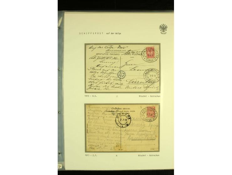 1892 / 1918 SHIP MAIL. An extensive collection of 38  covers and cards with varied ship cancellations of the Volga and Volga-
