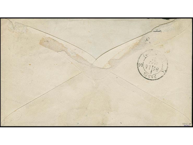1881 BREITFUSS CORRESPONDENCE A  Registered cover to the stamp dealer Roussin in Paris, addressed in the handwriting of F. Br