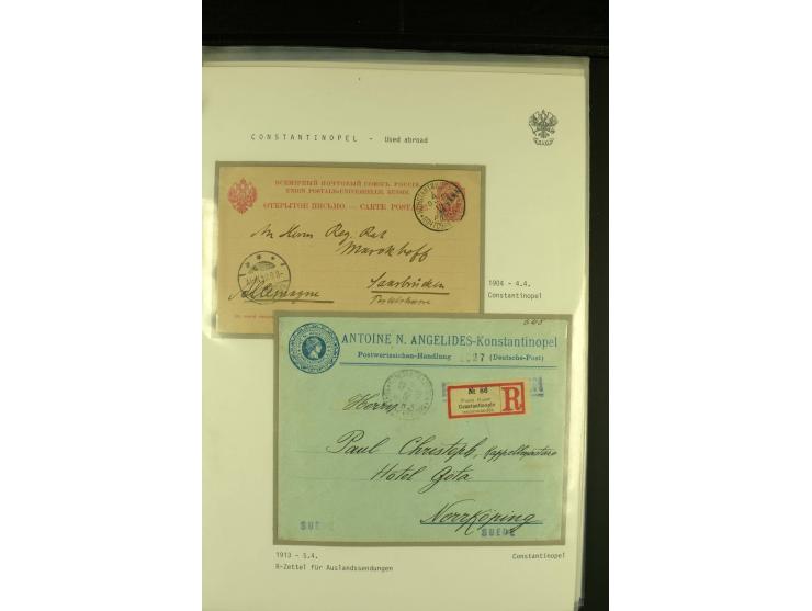 1880s / 1914 RUSSIA USED ABROAD A collection in one album with over 30 items, mostly Levant with notable Beirut, Jerusalem an