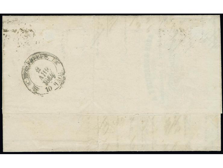 1864 RUSSIAN POLAND Entire letter with printed business address of Werballen to St Petersburg franked with Poland # 1 apparen