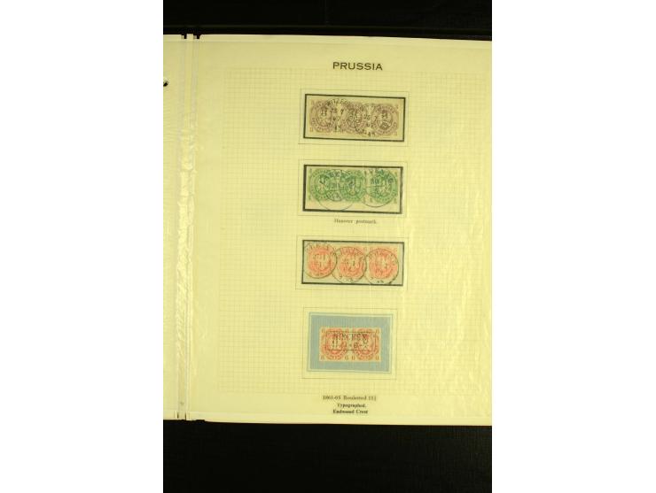1861/66, Wappenausgabe und Innendienstmarken, Sammlung auf 6 Albenseiten, dabei diverse Einheiten und bessere Entwertungen, u