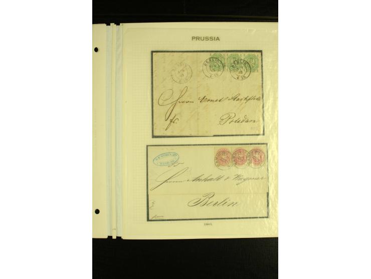 1861/66, Wappenausgabe und Innendienstmarken, Sammlung auf 6 Albenseiten, dabei diverse Einheiten und bessere Entwertungen, u