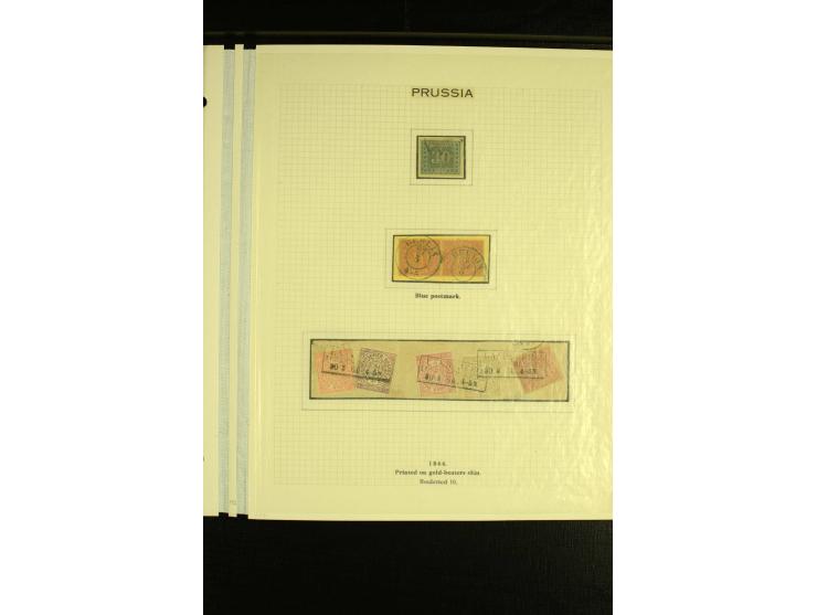 1861/66, Wappenausgabe und Innendienstmarken, Sammlung auf 6 Albenseiten, dabei diverse Einheiten und bessere Entwertungen, u