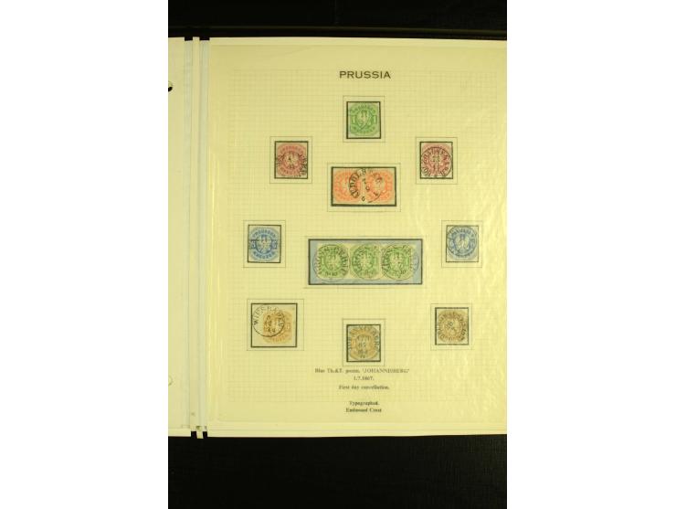 1867, die Kreuzer-Ausgabe auf 2 Albumseiten, dabei die Ausgabe überkpl. mit 2 Kr. im Paar sowie als Einzelfrankatur, diverse 
