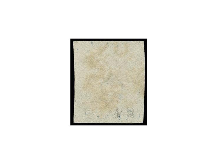  2d. blue, deep shade, plate 1, FH, large to very large margins all round, very slight corner crease at top right not touchin