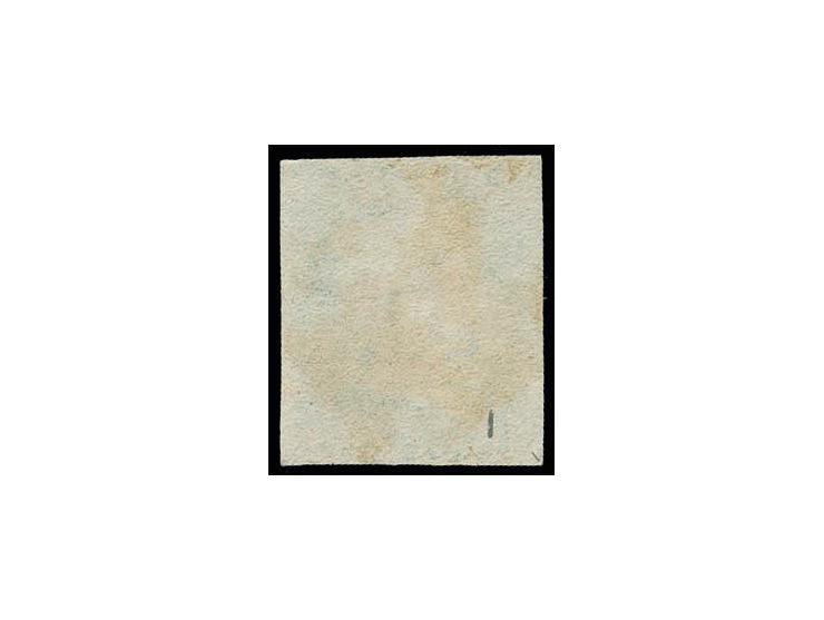 2d. blue, plate 1, JE, large margins, centrally cancelled with red MC, fine (£850.-) 