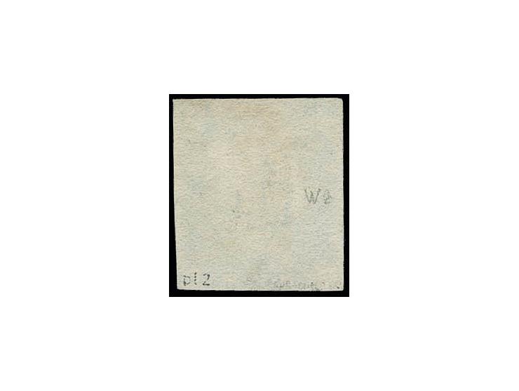 2d. blue, plate 2, AJ, good to large regular margins, cancelled by black MC, fine, signed «pl.2» and Pröschold BPP (£ 1.000.-