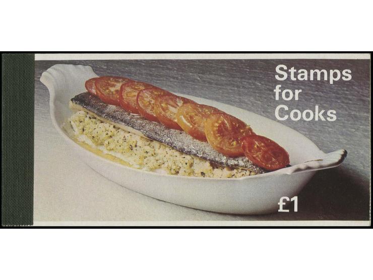BOOKLETS: 1969, 'Stamps for Cooks' booklet 1 £, all panes cancelled with Philatelic Bureau postmark of 8 June 1971; a rare it