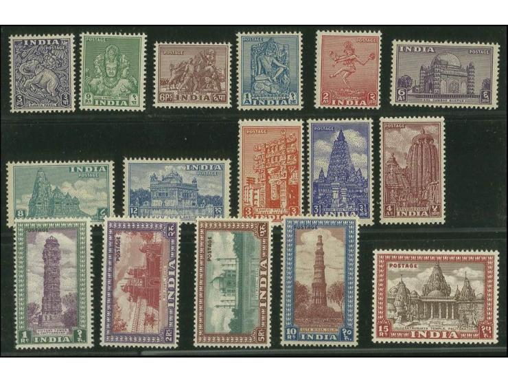 1949/52, 3 p.-15 r., 16 values complete, unmounted mint