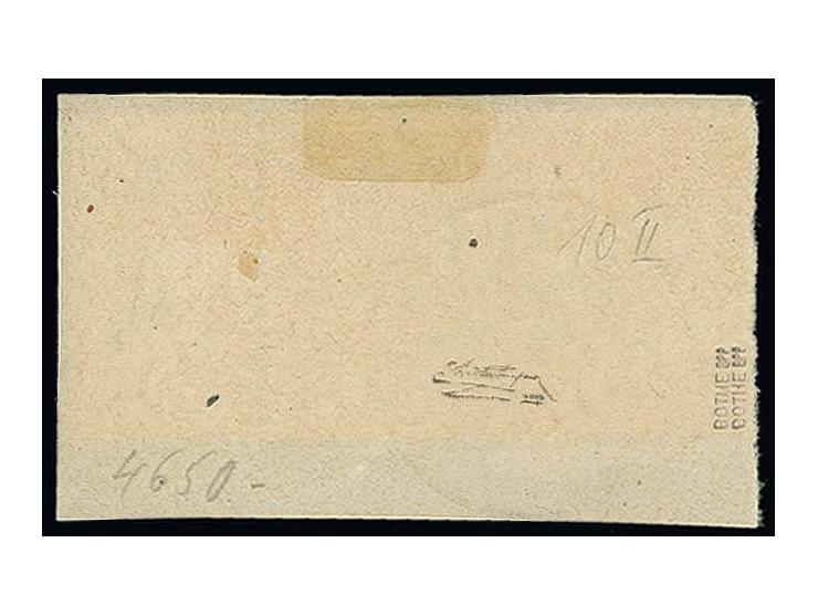 1 m., copy with right sheet margin, tied by Lome cds. to small piece, fine, several signatures, certificates A. Diena and Rou