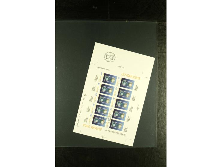 170 d. and 250 d., similar lot but with proposed first day cancellation on left block of four and in the sheet margin, suppos