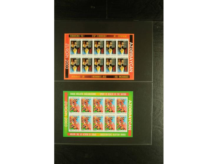 1000 m. and 3000 m., booklet pane, 7 imperforated progressive proofs, unmounted mint