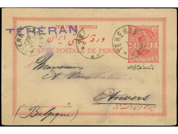 1904, picture postcard 5 ch., 11 different cards (one with same picture, but different colours) all used, some with small fau