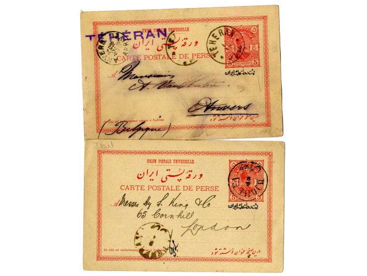 1904, picture postcard 5 ch., 11 different cards (one with same picture, but different colours) all used, some with small fau