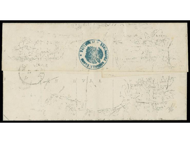 1880 (ca.), "AUS...PER DAMPFSCHIFF 9.8.", Ra3 sehr klar mit hds. Aufgabevermerk "Poelitz" auf Briefhülle mit 10 Pfg. rosakarm