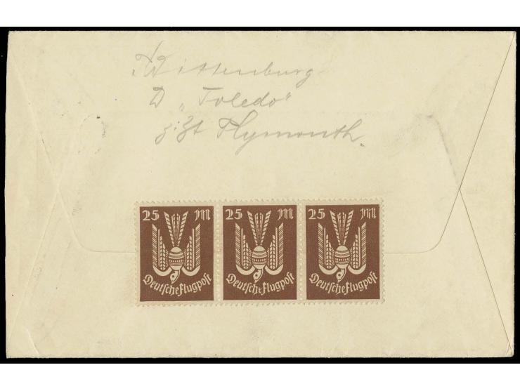 1923, "DSP HAMBURG-AMERIKA-LINIE 24.12.23" klar auf Vordruckbrief der HAPAG mit Deutsches Reich Rentenpfennig 20 Pfg. und 10 