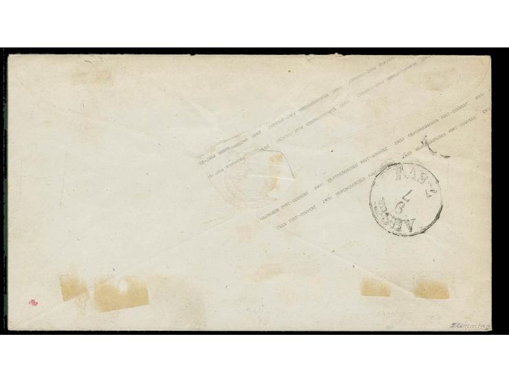 1859, Preußen-Ganzsachenumschlag 2 Sgr. mit Ra3 "BURG / R.B.MAGDEBURG / 8/7" als Marineschiffspost-Brief an die königliche Ad
