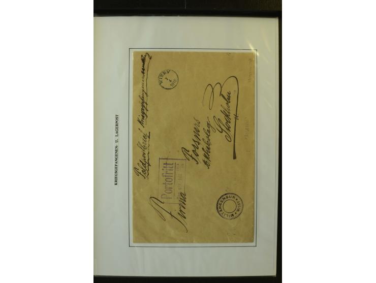 1915/1916, S.M.S. Albatross, 3 verschiedene Feldpost- bzw. Kriegsgefangenenpost-Belege mit u.a. Feldpostkarte mit Briefstempe
