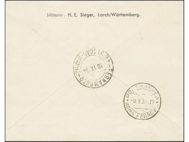 CYRENAICA: 1934, 8.SAF., Karte mit Mischfrankatur Cyrenaica Flugpostmarken 5 L. und 2 L. mit Lybien Freimarke 1,25 L. blau vo