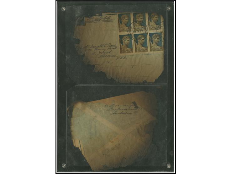 NIEDERLANDE: 1937, "LAKEHURST-KATASTROPHEN"-Briefvorder- und Rückseite aus der "Rose"-Korrespondenz mit dekorativer Frankatur