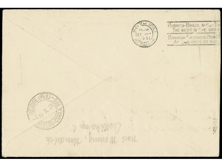 SCHWEDEN: 1931. 3. SAF. mit Auflieferung Friedrichshafen, Drucksachen-Umschlag mit Mischfrankatur Schweden und D. Reich Zeppe