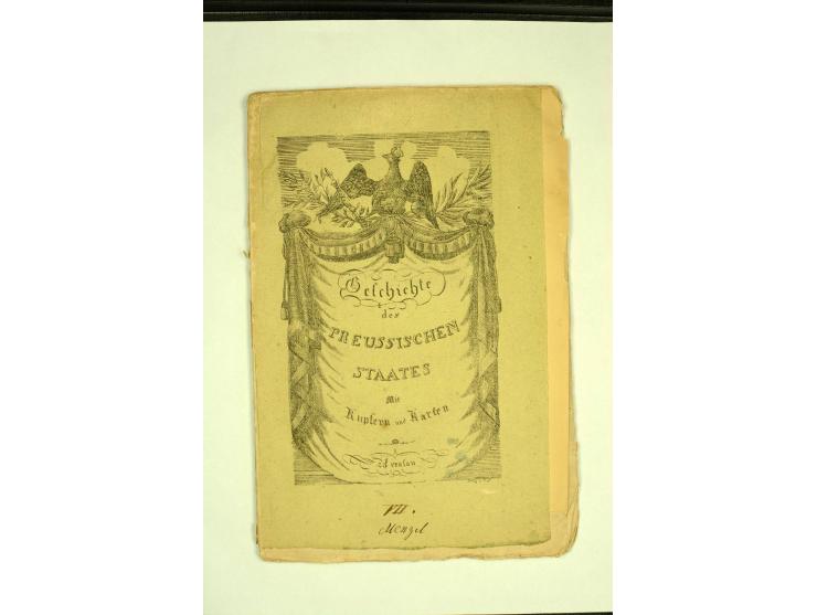 1830 (ca.), "Post-Charte von Cleve, Jülich, Berg" grenzkolorierte Lithokarte (31,5:24 cm), mit Auszügen aus einem Werk über d