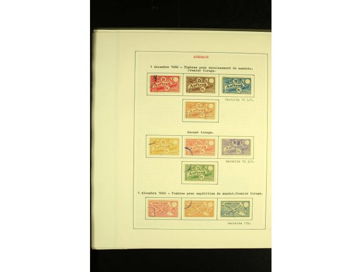 AUERBACH: 1886/1907, ungebrauchte und gestempelte Sammlung mit über 300 Marken und drei Ganzsachen, sauber aufgezogen auf 28 