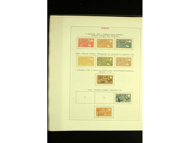 AUERBACH: 1886/1907, ungebrauchte und gestempelte Sammlung mit über 300 Marken und drei Ganzsachen, sauber aufgezogen auf 28 