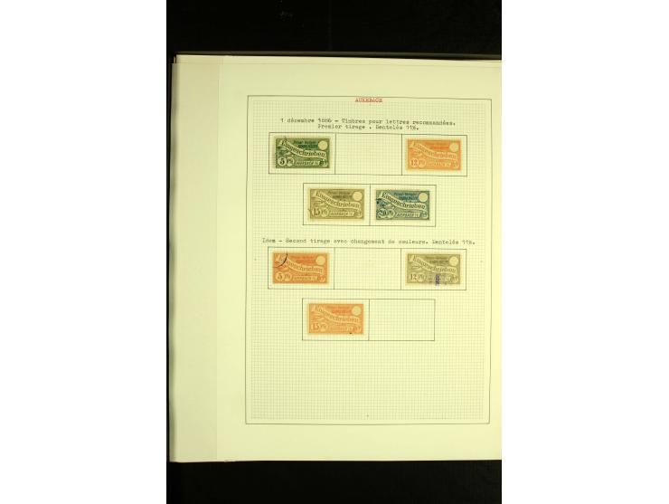 AUERBACH: 1886/1907, ungebrauchte und gestempelte Sammlung mit über 300 Marken und drei Ganzsachen, sauber aufgezogen auf 28 