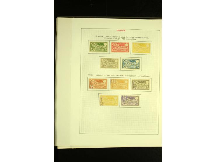 AUERBACH: 1886/1907, ungebrauchte und gestempelte Sammlung mit über 300 Marken und drei Ganzsachen, sauber aufgezogen auf 28 